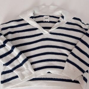 Aerie striped cropped sweater
